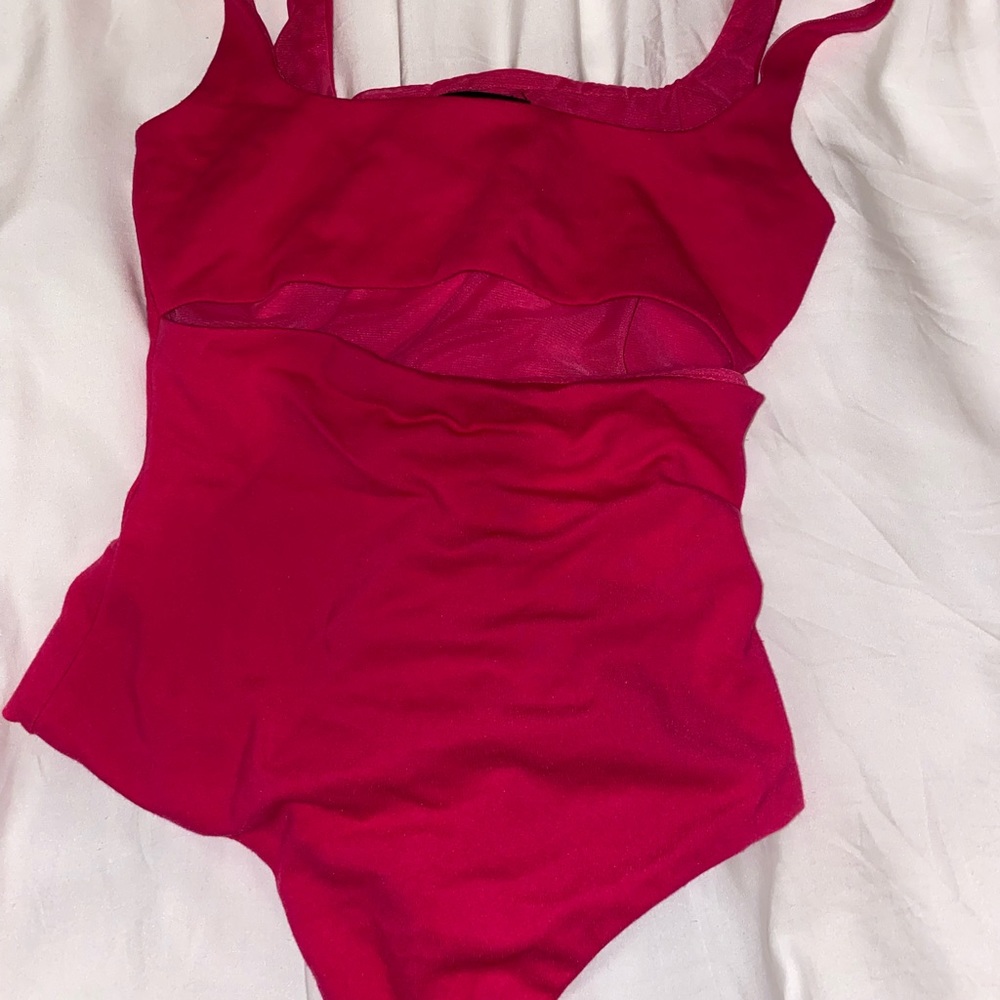 hours Hot Pink Cutout Bodysuit